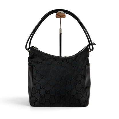 Gucci GG Nylon Canvas Hobo Black