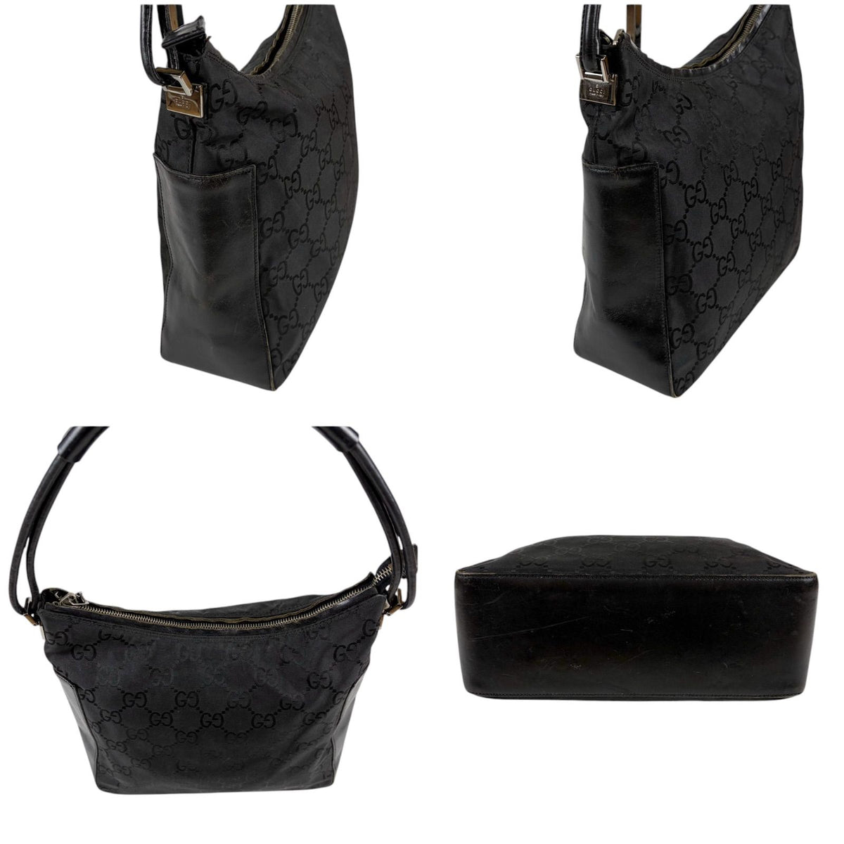 Gucci GG Nylon Canvas Hobo Black — view 3