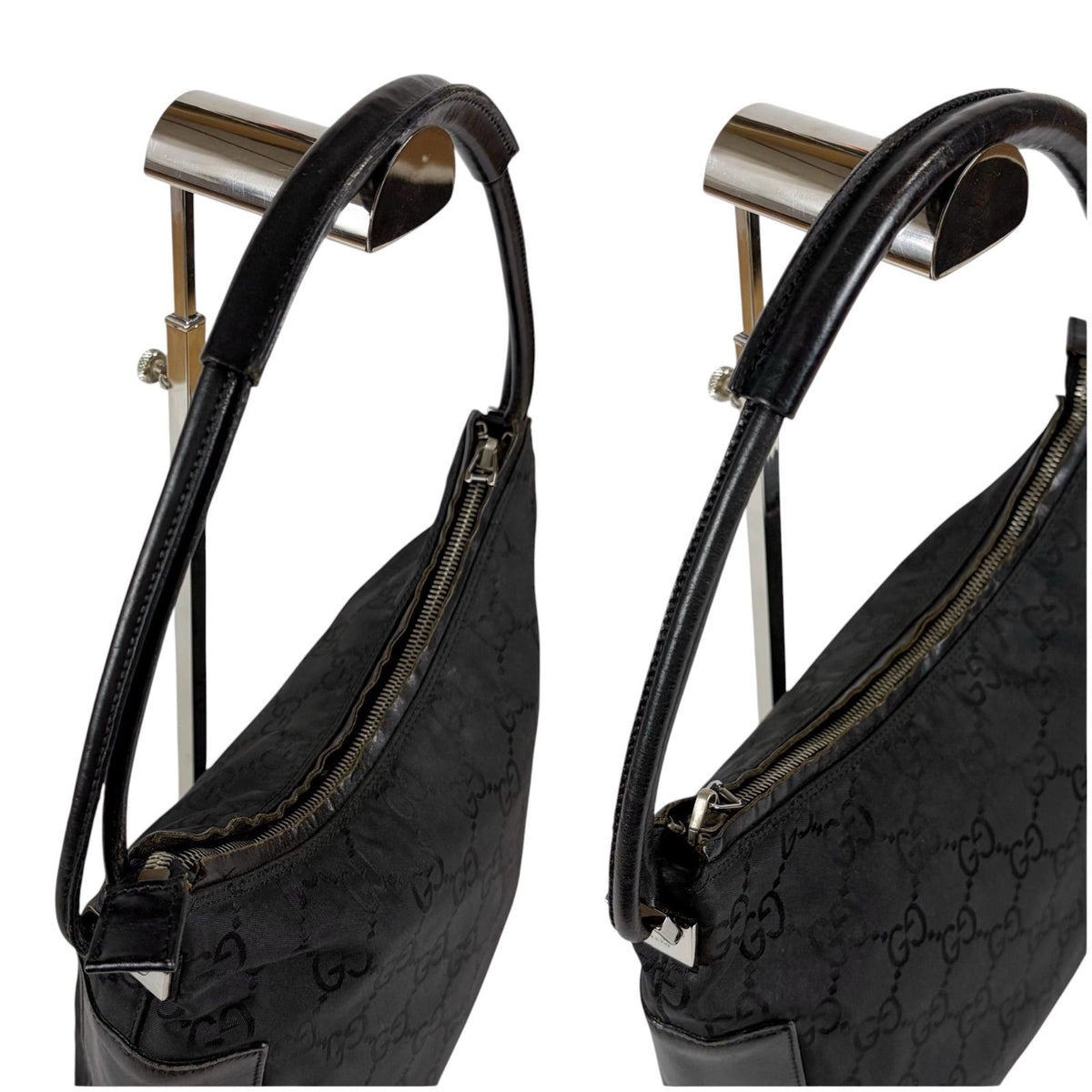 Gucci GG Nylon Canvas Hobo Black — view 6