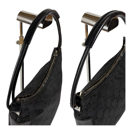 Gucci GG Nylon Canvas Hobo Black — view 6