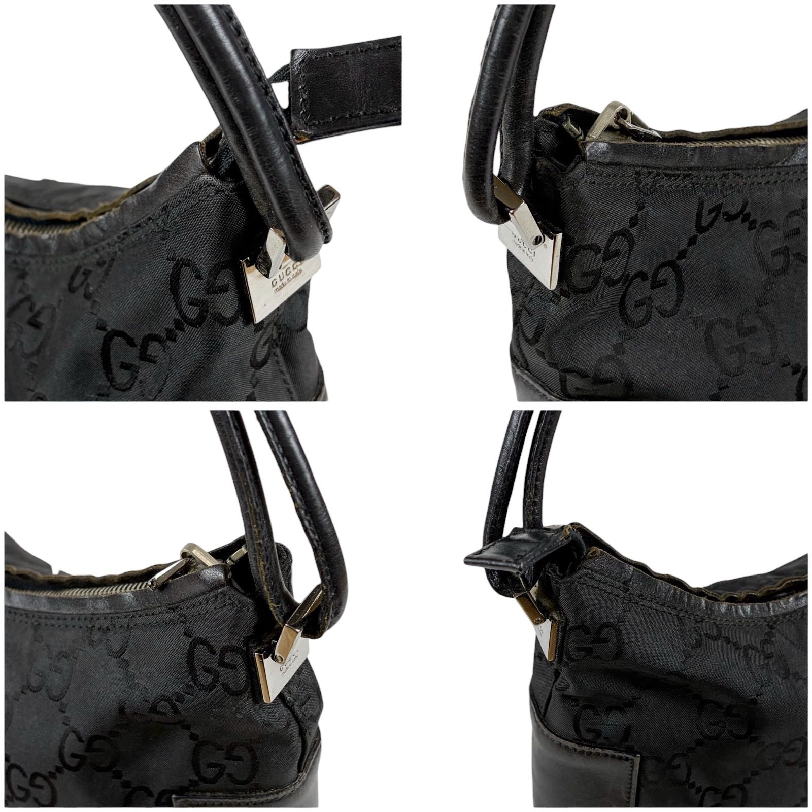 Gucci GG Nylon Canvas Hobo Black — view 5
