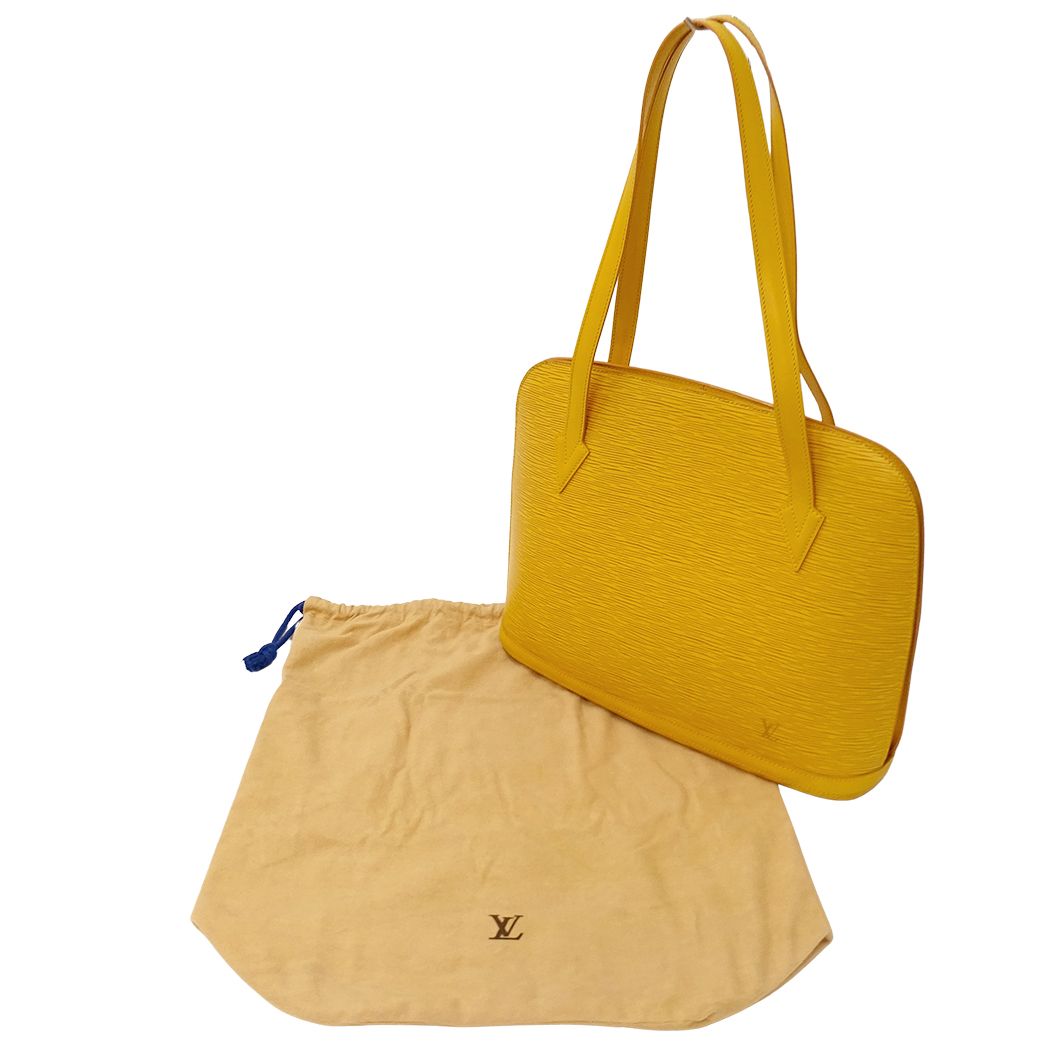 Louis Vuitton Epi Tote Shoulder Bag Lussac Tassili Yellow — view 7