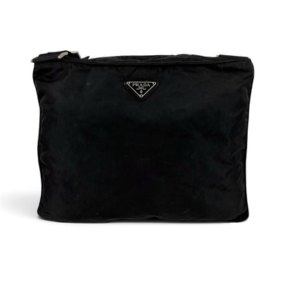 Prada Triangle Logo Cross Tessuto Nylon Black Crossbody — view 2