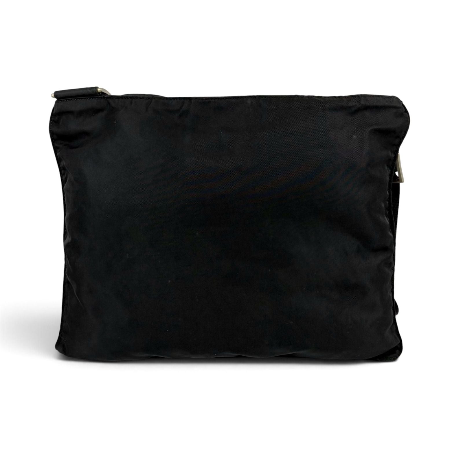 Prada Triangle Logo Cross Tessuto Nylon Black Crossbody — view 3