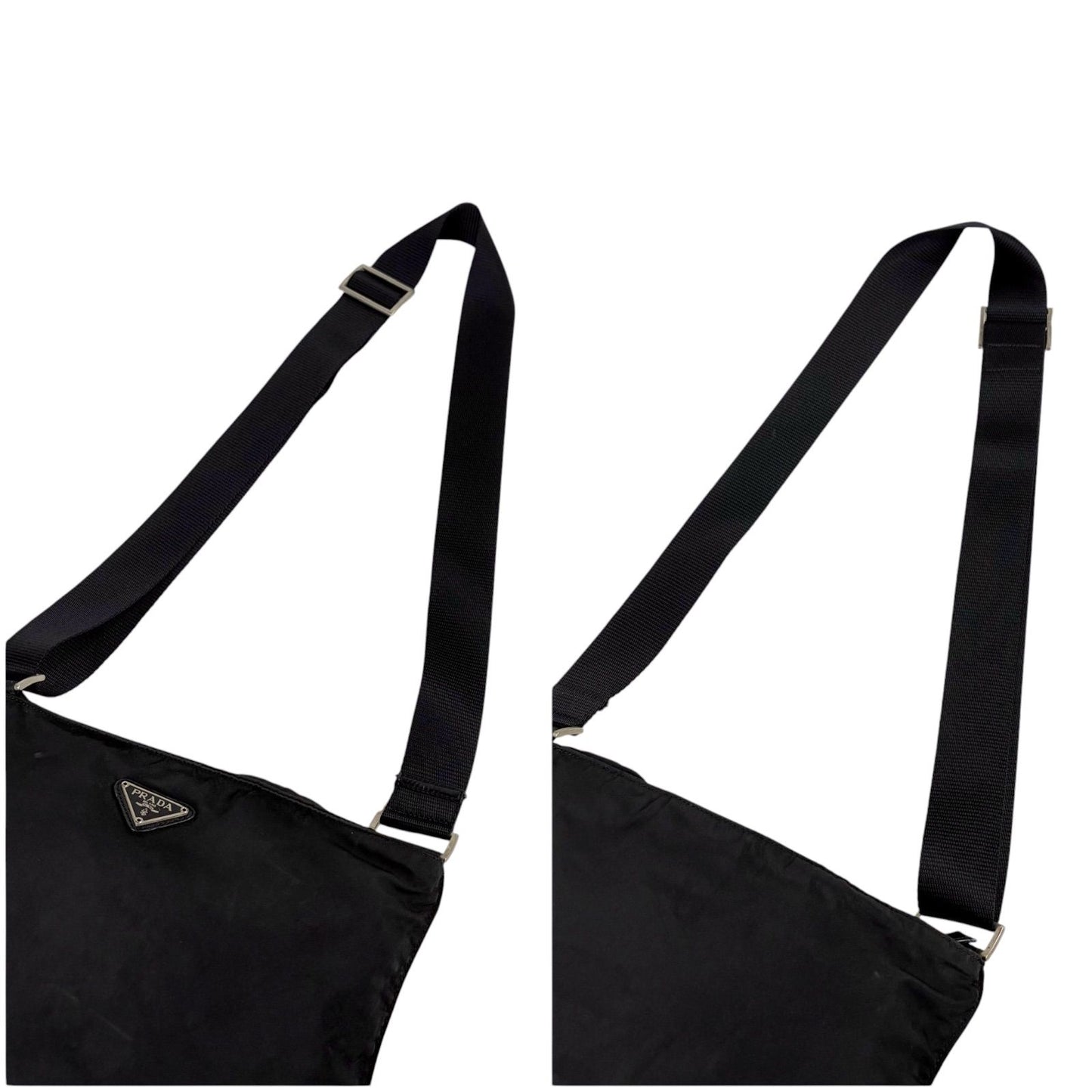 Prada Triangle Logo Cross Tessuto Nylon Black Crossbody — view 7