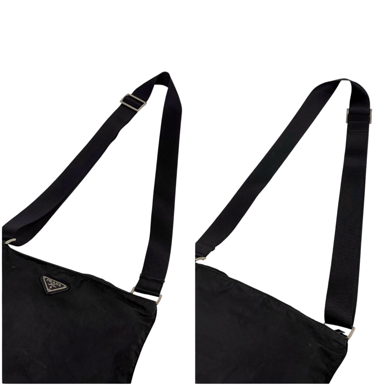 Prada Triangle Logo Cross Tessuto Nylon Black Crossbody — view 7