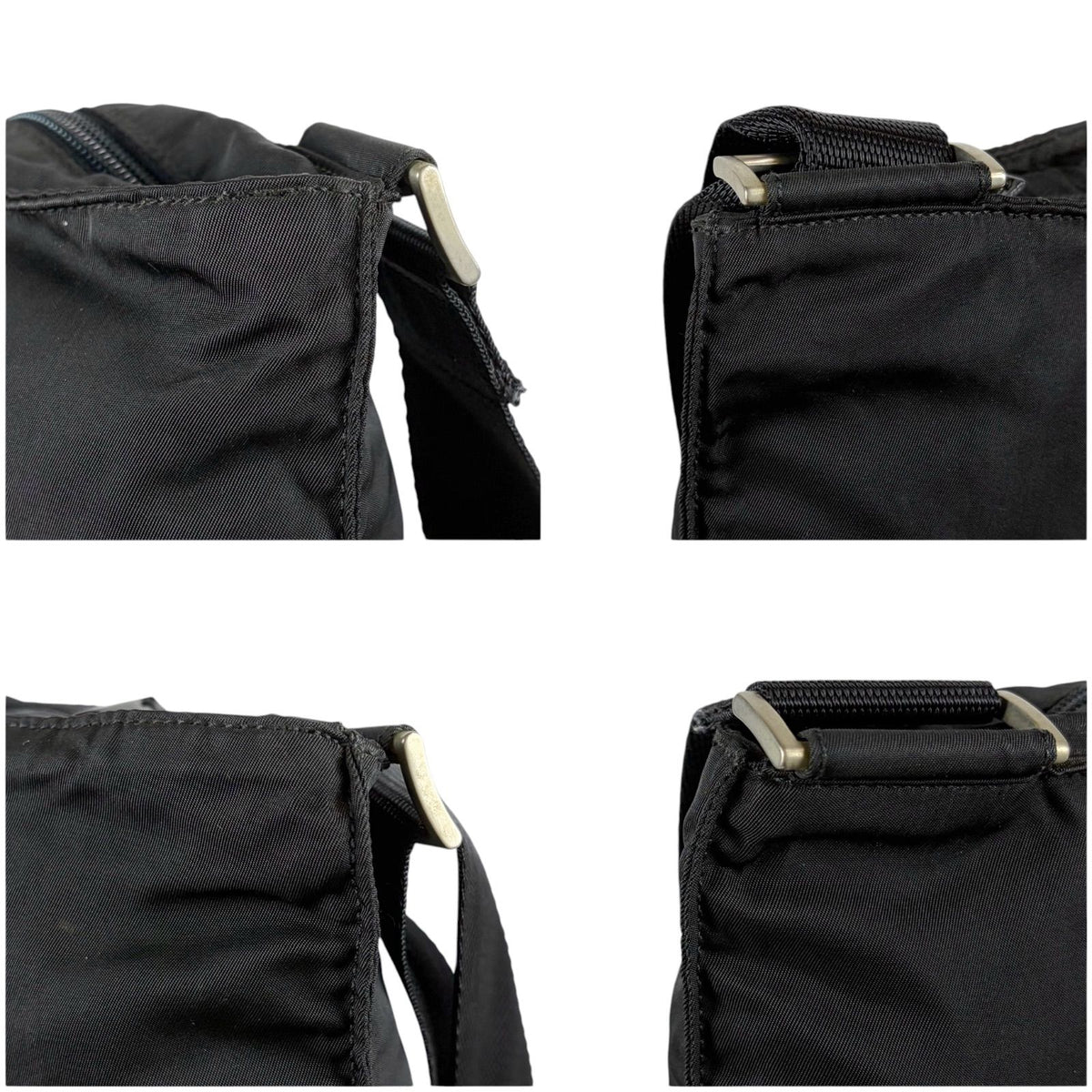 Prada Triangle Logo Cross Tessuto Nylon Black Crossbody — view 4