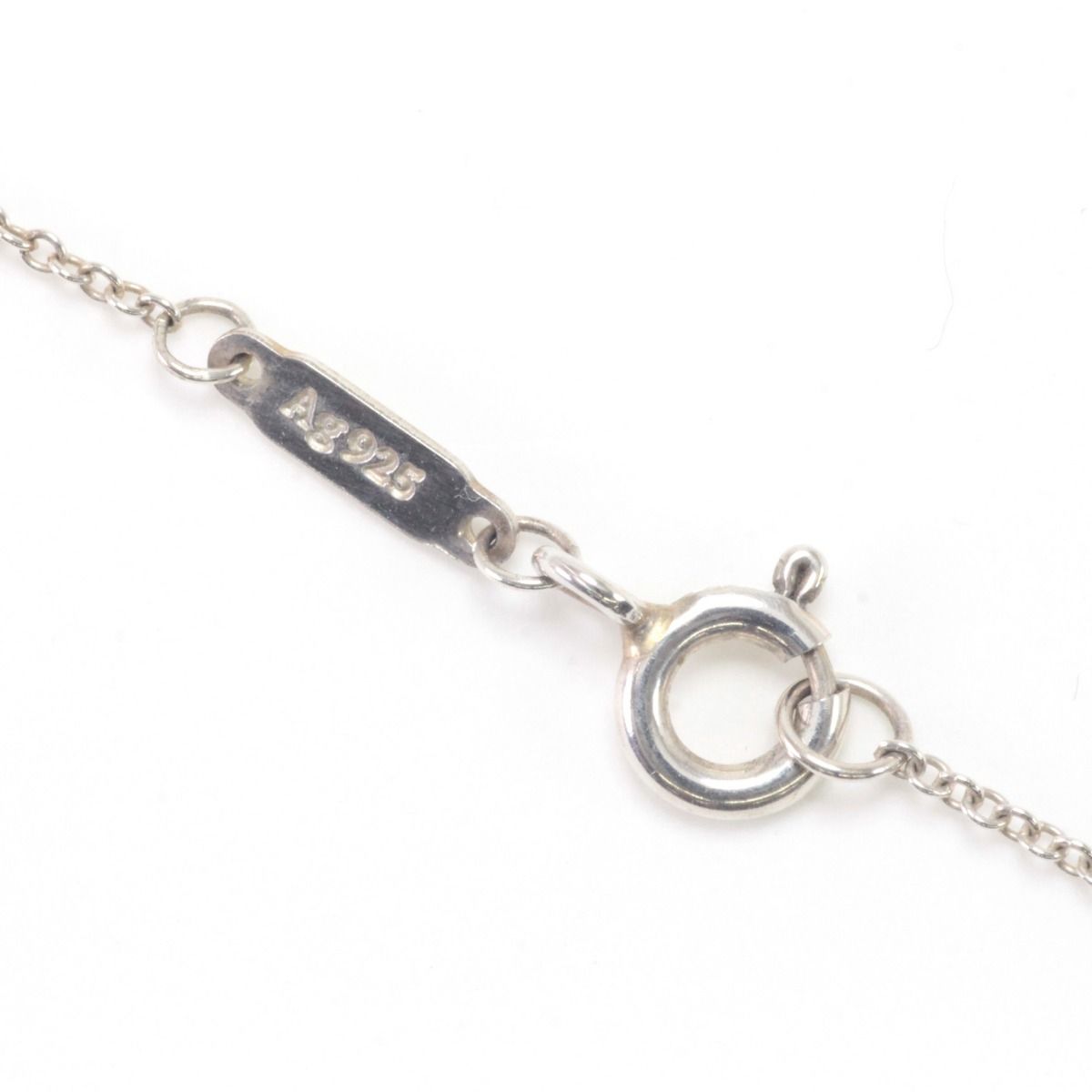 Tiffany & Co Necklace Return to Double Heart Pink Diamond Silver — view 7