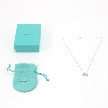 Tiffany & Co Necklace Return to Double Heart Pink Diamond Silver — view 2