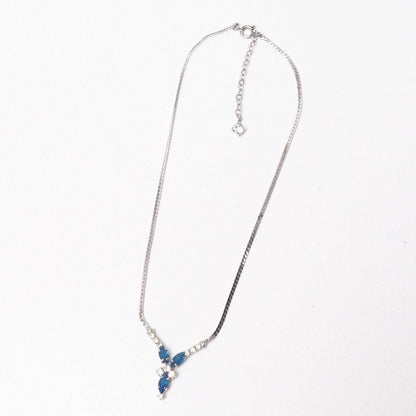 Dior Vintage Necklace Stone Embellishment Crystal Pave Herringbone Chain Choker — view 3