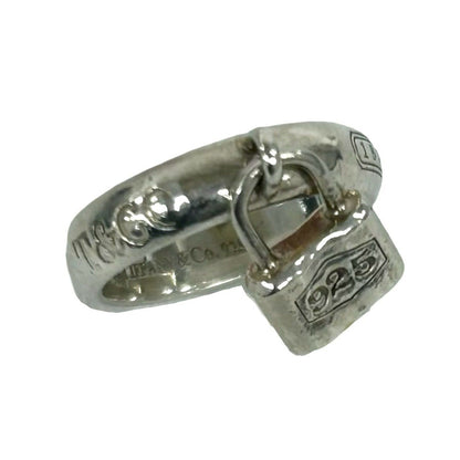 Tiffany & Co 1837 Cadena Lock Ring 925 Sterling Silver 5 — view 4