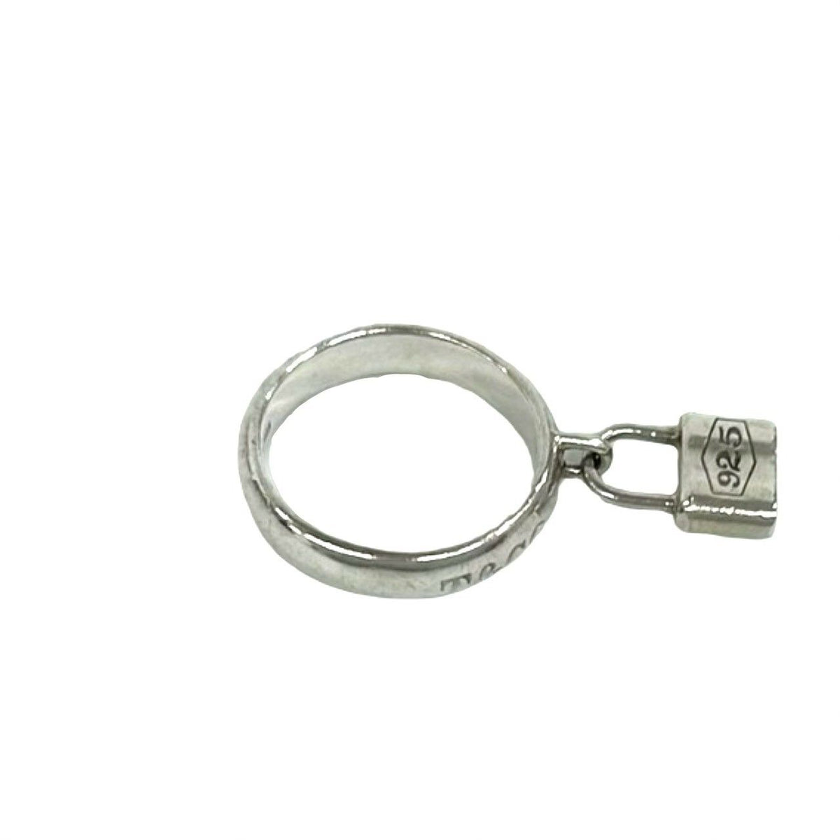 Tiffany & Co 1837 Cadena Lock Ring 925 Sterling Silver 5 — view 6
