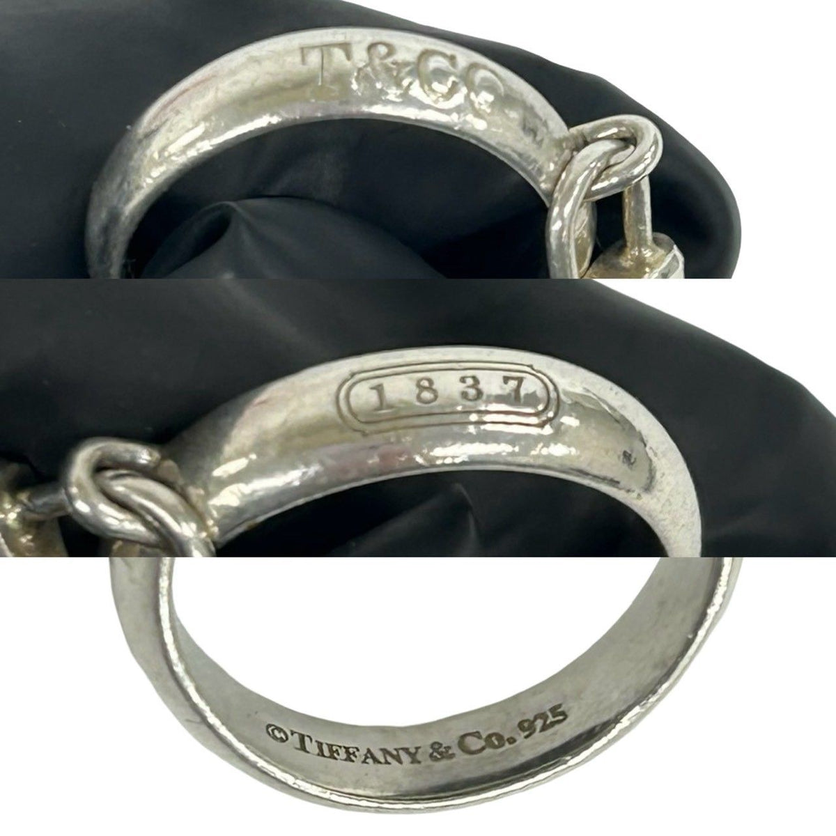 Tiffany & Co 1837 Cadena Lock Ring 925 Sterling Silver 5 — view 3