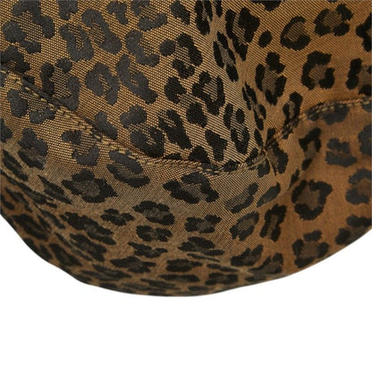 Fendi Leopard Print Tote Shoulder Bag 308 078 Brown Red Canvas Leather — view 7
