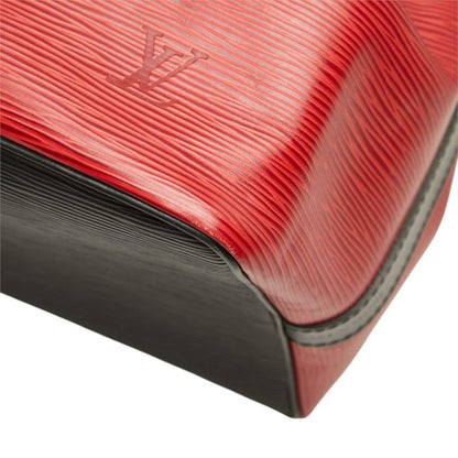 Louis Vuitton Epi Petit Noel Shoulder Bag Drawstring Castilian Red Noir Leather — view 4