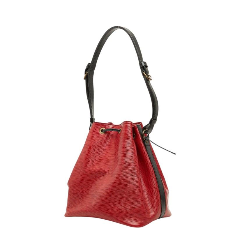 Louis Vuitton Epi Petit Noel Shoulder Bag Drawstring Castilian Red Noir Leather — view 2