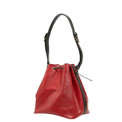 Louis Vuitton Epi Petit Noel Shoulder Bag Drawstring Castilian Red Noir Leather — view 2