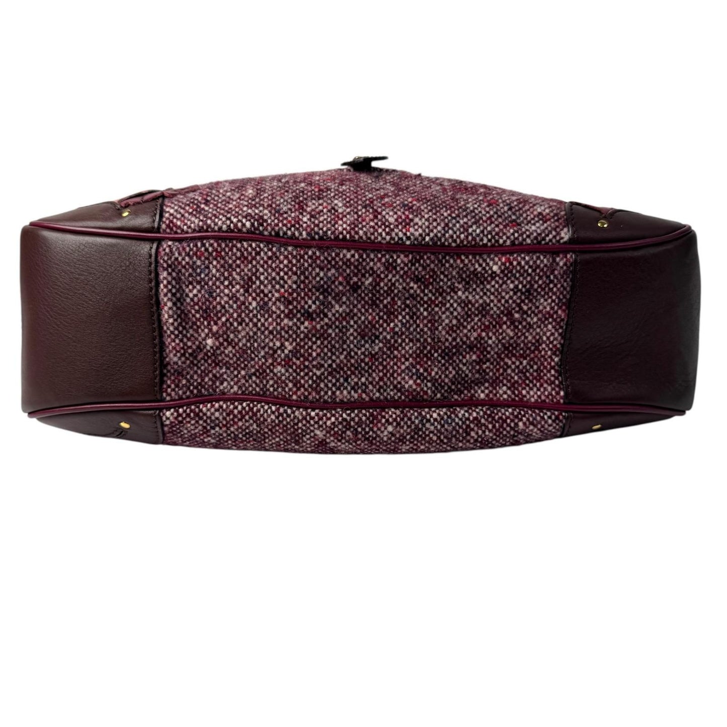 Celine Tweed Leather Handbag Triomphe Vintage — view 5