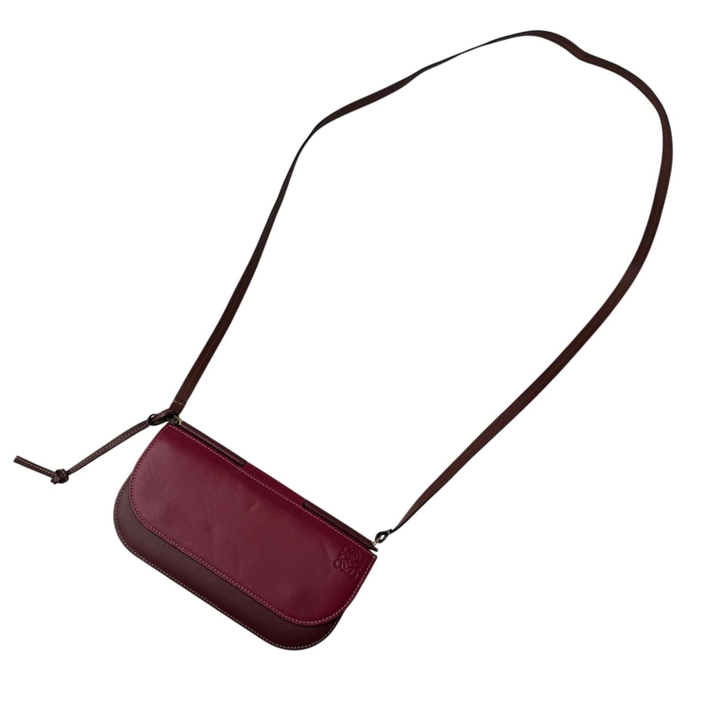Loewe Gate Pochette Shoulder Bag Wallet Bordeaux Leather — view 2