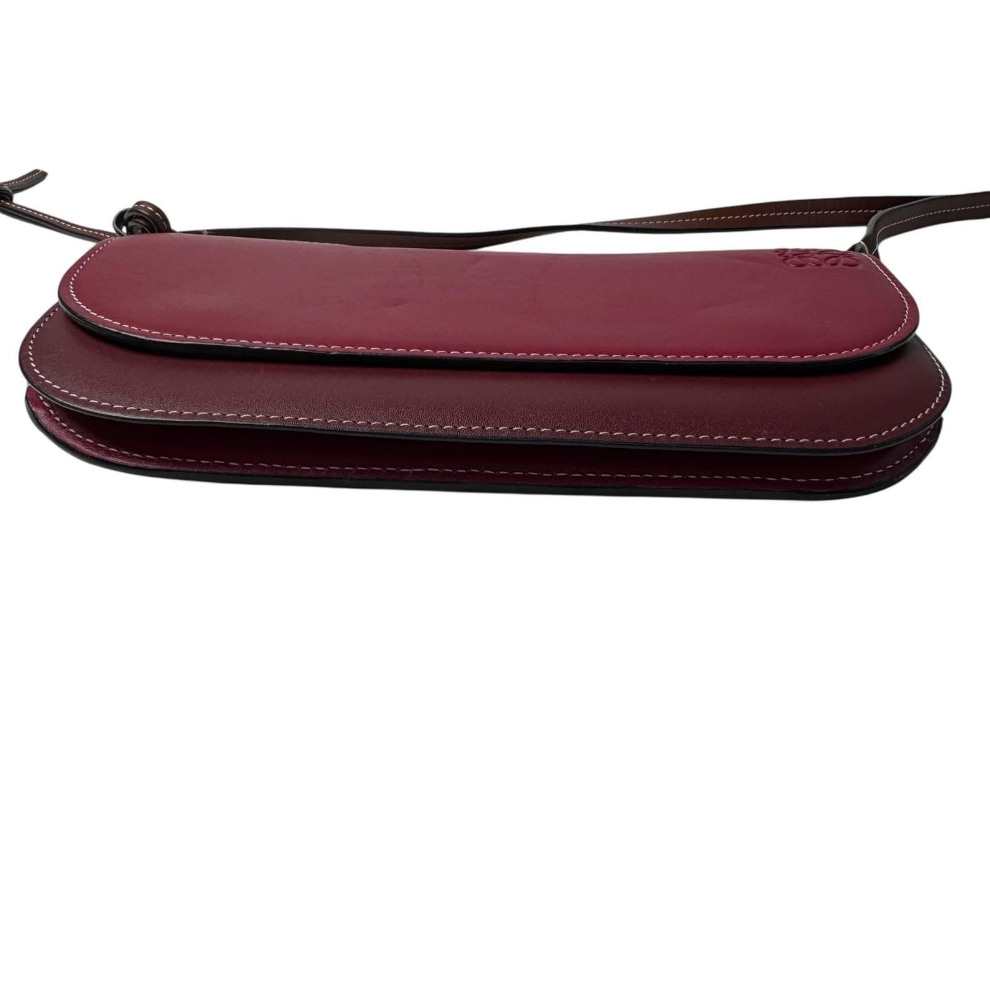 Loewe Gate Pochette Shoulder Bag Wallet Bordeaux Leather — view 6