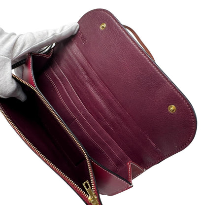 Loewe Gate Pochette Shoulder Bag Wallet Bordeaux Leather — view 7