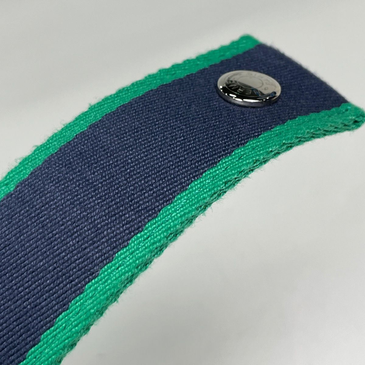 Hermes Brid-a-brac GM Handbag Handle Toile Ash Navy Green — view 5