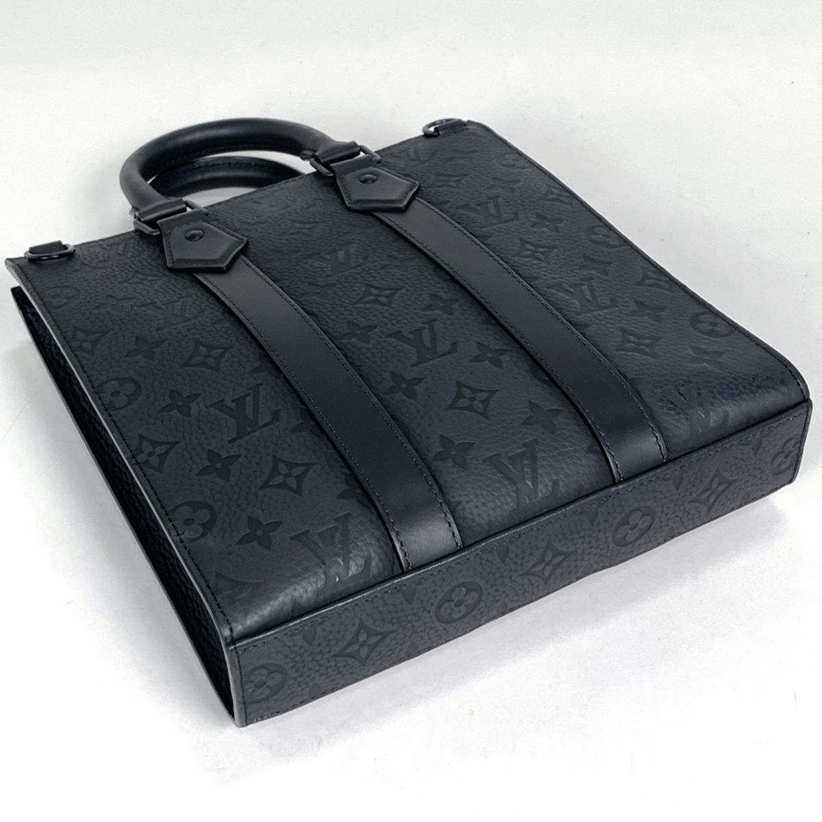 Louis Vuitton Sac Plat Cross Tote 2-Way Shoulder Bag Monogram Taurillon Noir — view 2