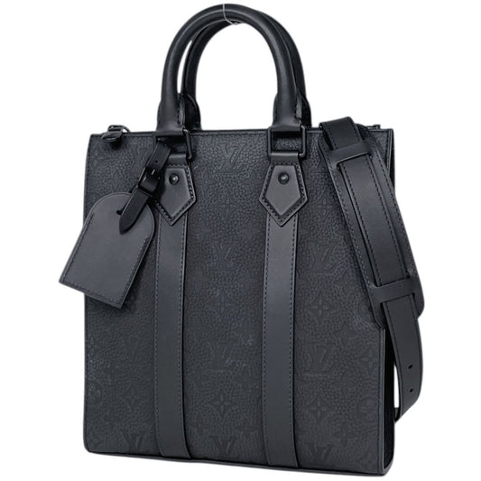 Louis Vuitton Sac Plat Cross Tote 2-Way Shoulder Bag Monogram Taurillon Noir