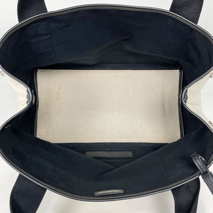 Balenciaga Tote Bag Navy Small Cabas Canvas Ivory Black — view 8