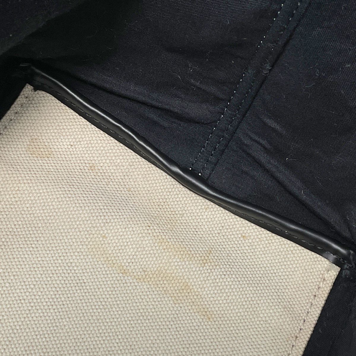 Balenciaga Tote Bag Navy Small Cabas Canvas Ivory Black — view 7