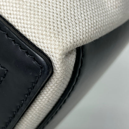 Balenciaga Tote Bag Navy Small Cabas Canvas Ivory Black — view 3