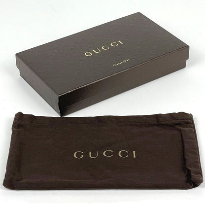 Gucci Micro Guccissima Wallet Round Zip Signature Patent Patent Leather Green — view 8