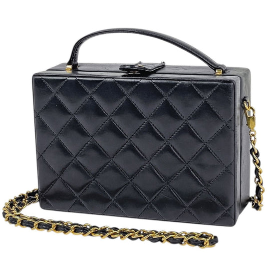 Chanel Handbag CC Logo 2-Way Leather Black