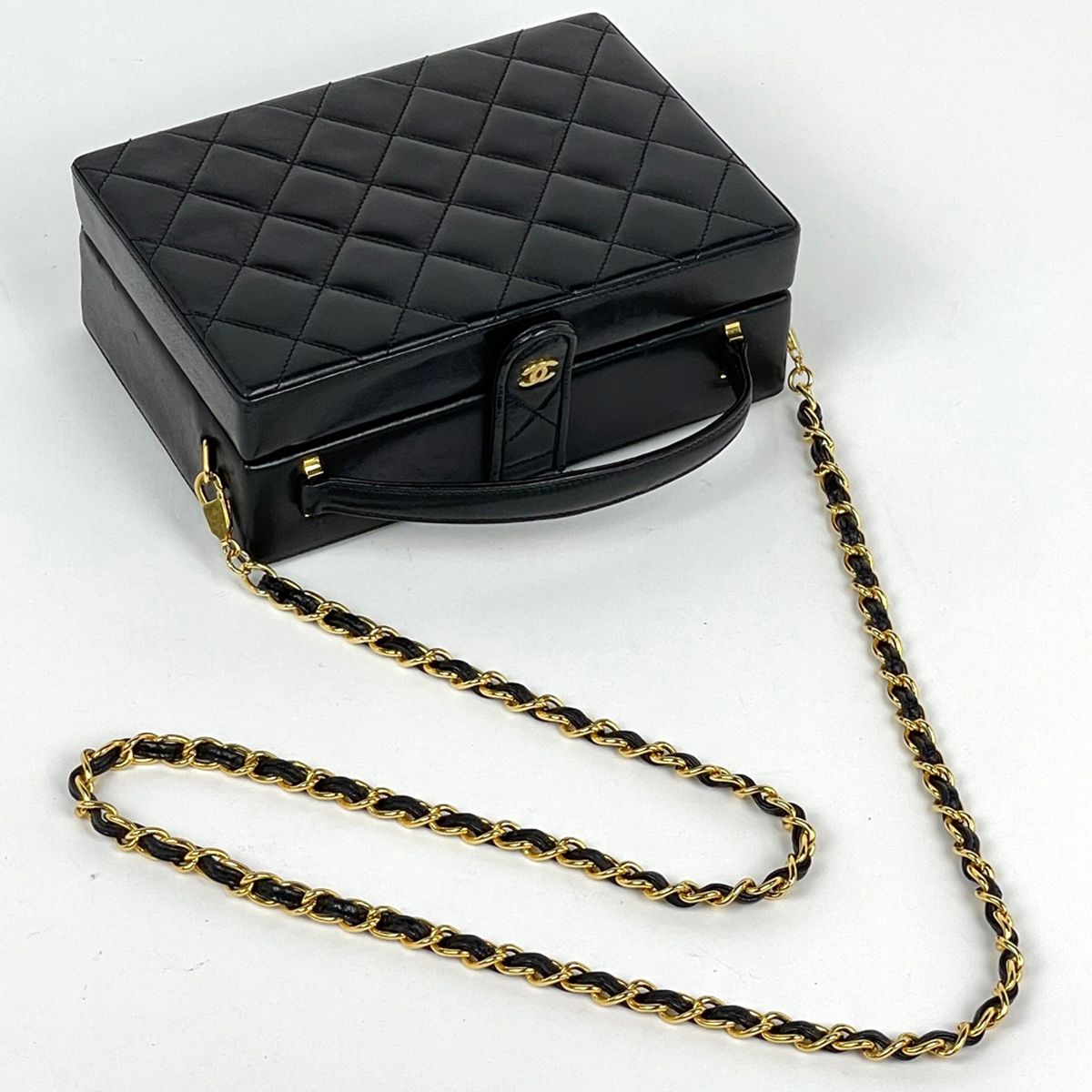 Chanel Handbag CC Logo 2-Way Leather Black — view 8