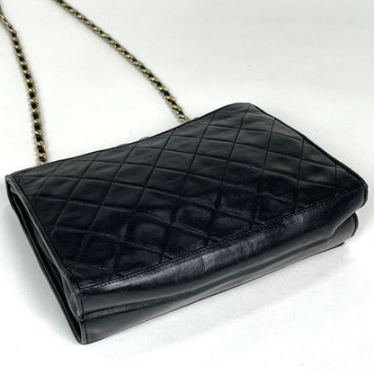 Chanel Shoulder Bag CC Logo Quilted Leather Black — view 2