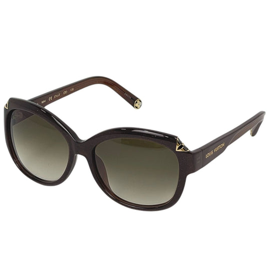 Louis Vuitton Hortensia Cat Eye Sunglasses Acetate Brown Eyewear