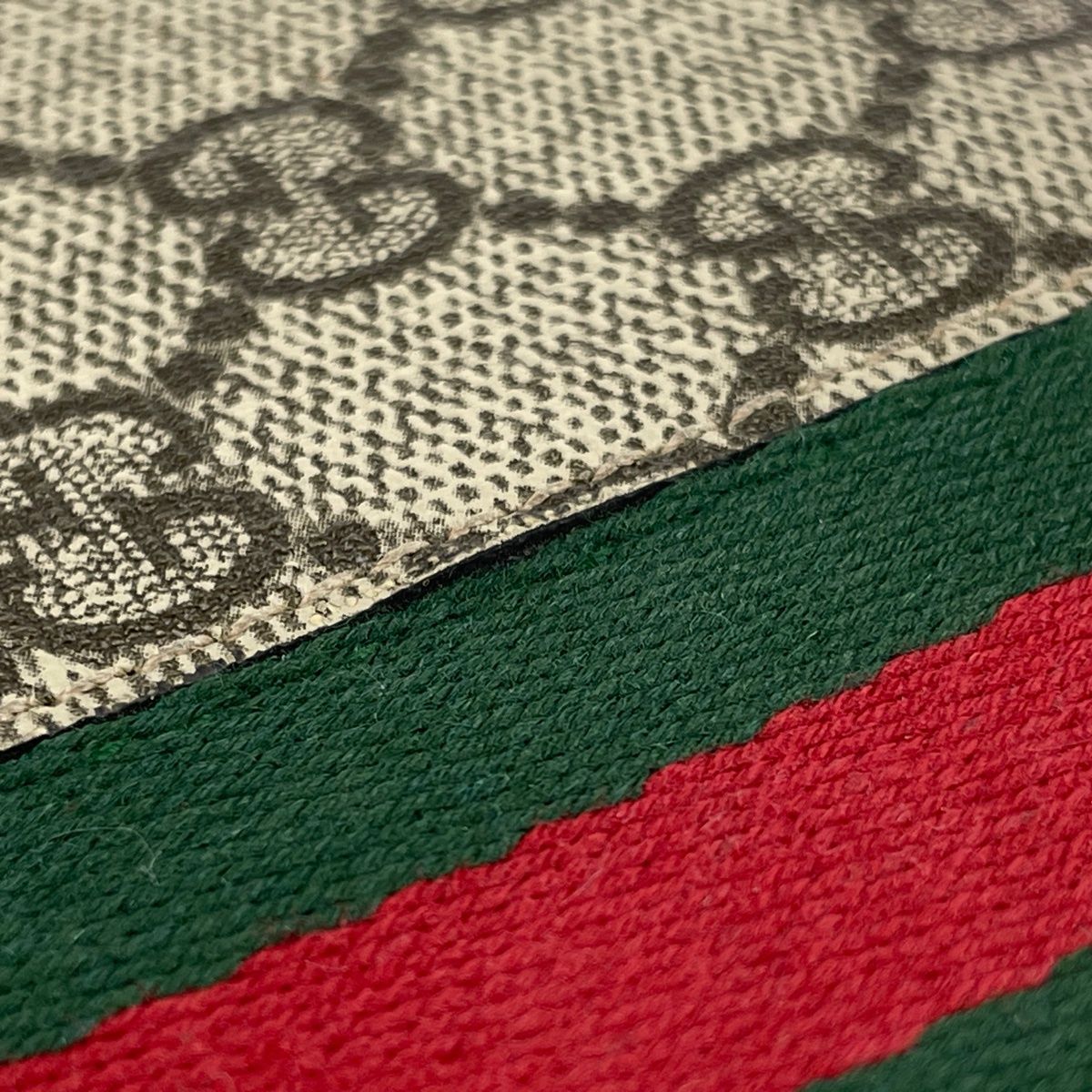 Gucci Wallet GG Pattern Sherry Line Web Beige Green — view 5