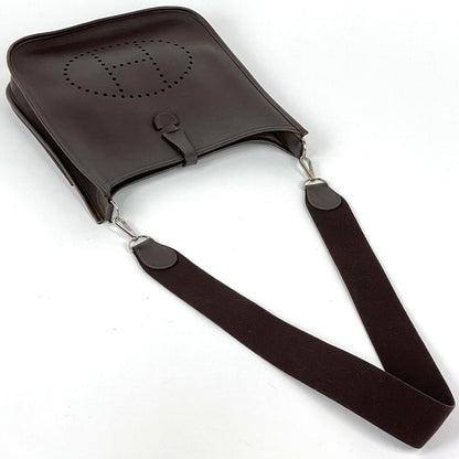 Hermes Evelyne 2 Shoulder Bag PM Veau Epsom Chocolate — view 7
