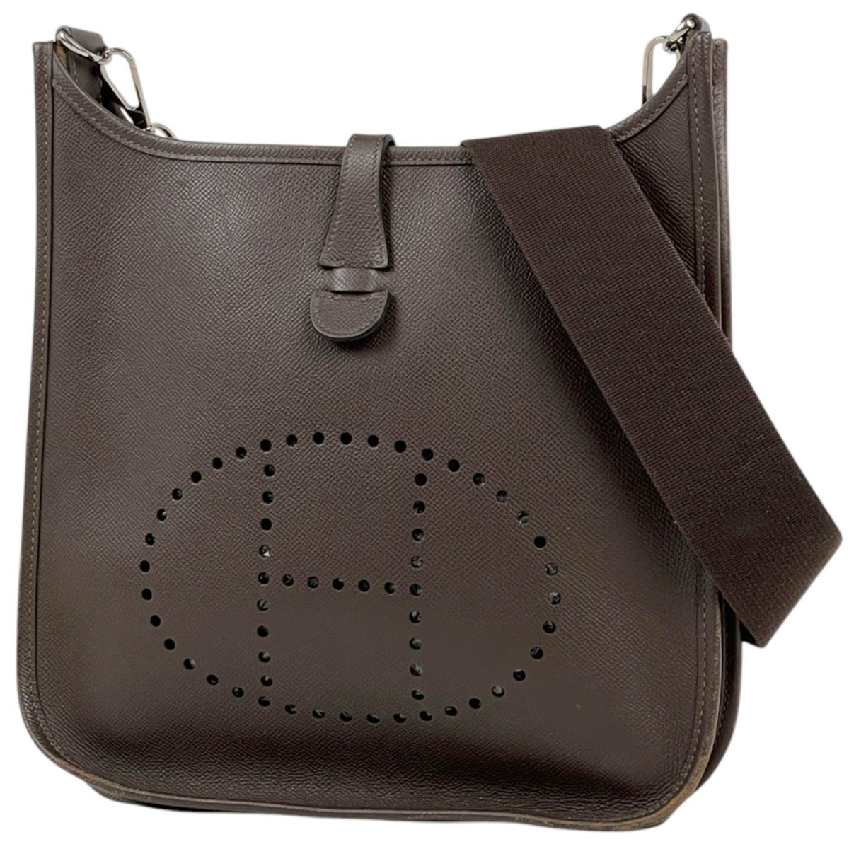 Hermes Evelyne 2 Shoulder Bag PM Veau Epsom Chocolate
