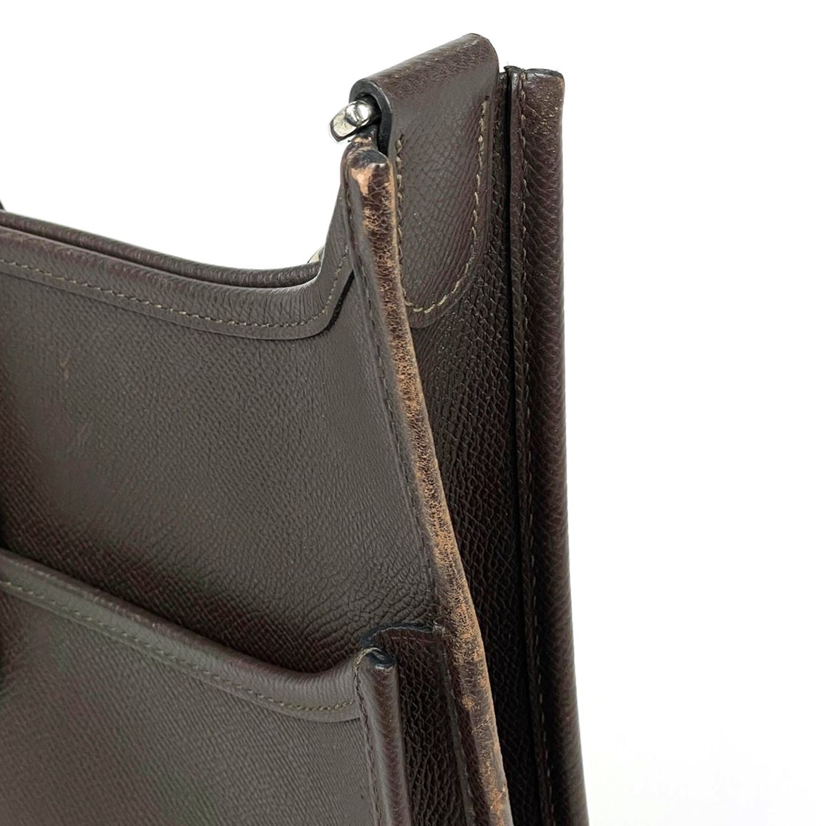 Hermes Evelyne 2 Shoulder Bag PM Veau Epsom Chocolate — view 5