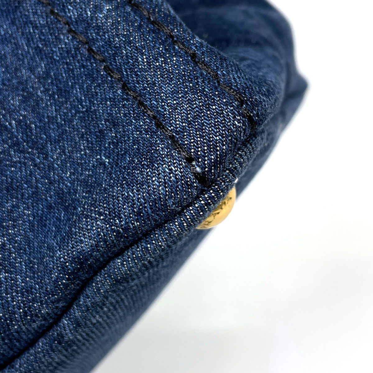 Prada Canapa Tote Bag Denim Blue — view 3