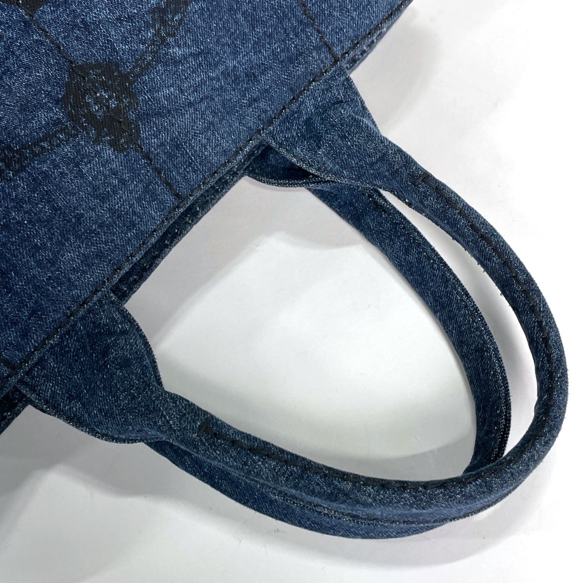 Prada Canapa Tote Bag Denim Blue — view 5