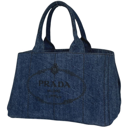 Prada Canapa Tote Bag Denim Blue
