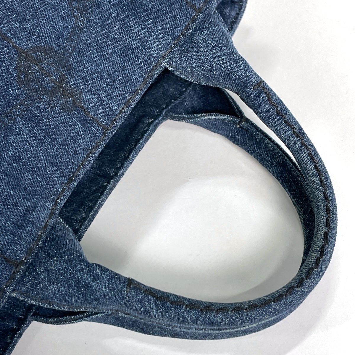 Prada Canapa Tote Bag Canvas Blue — view 6