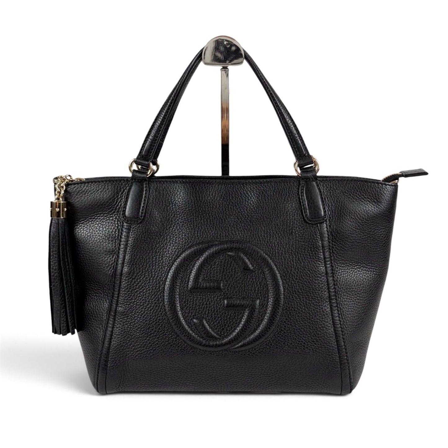 Gucci Soho Hand Tote Black Leather