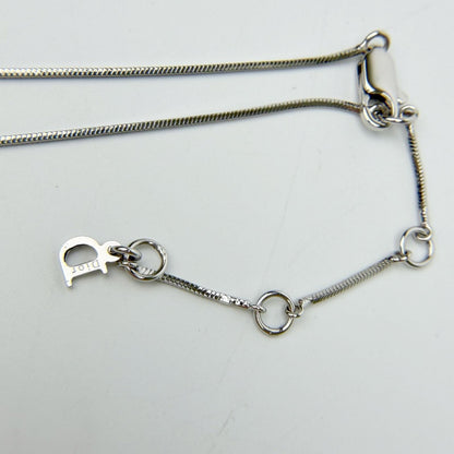 Dior Logo Necklace Plating Silver Pink Vintage — view 5