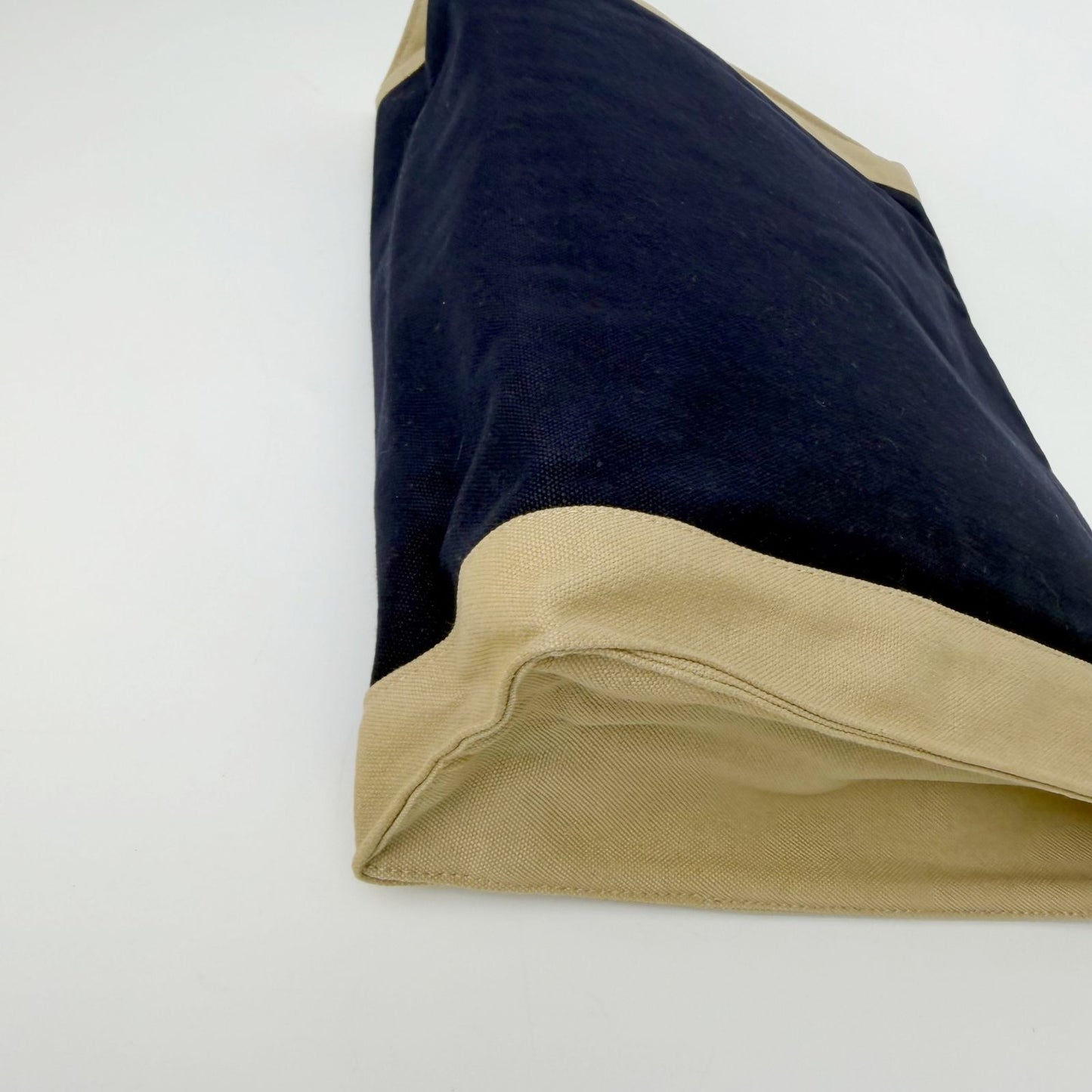 Hermes Yachting Clutch Canvas Beige Navy Vintage — view 8