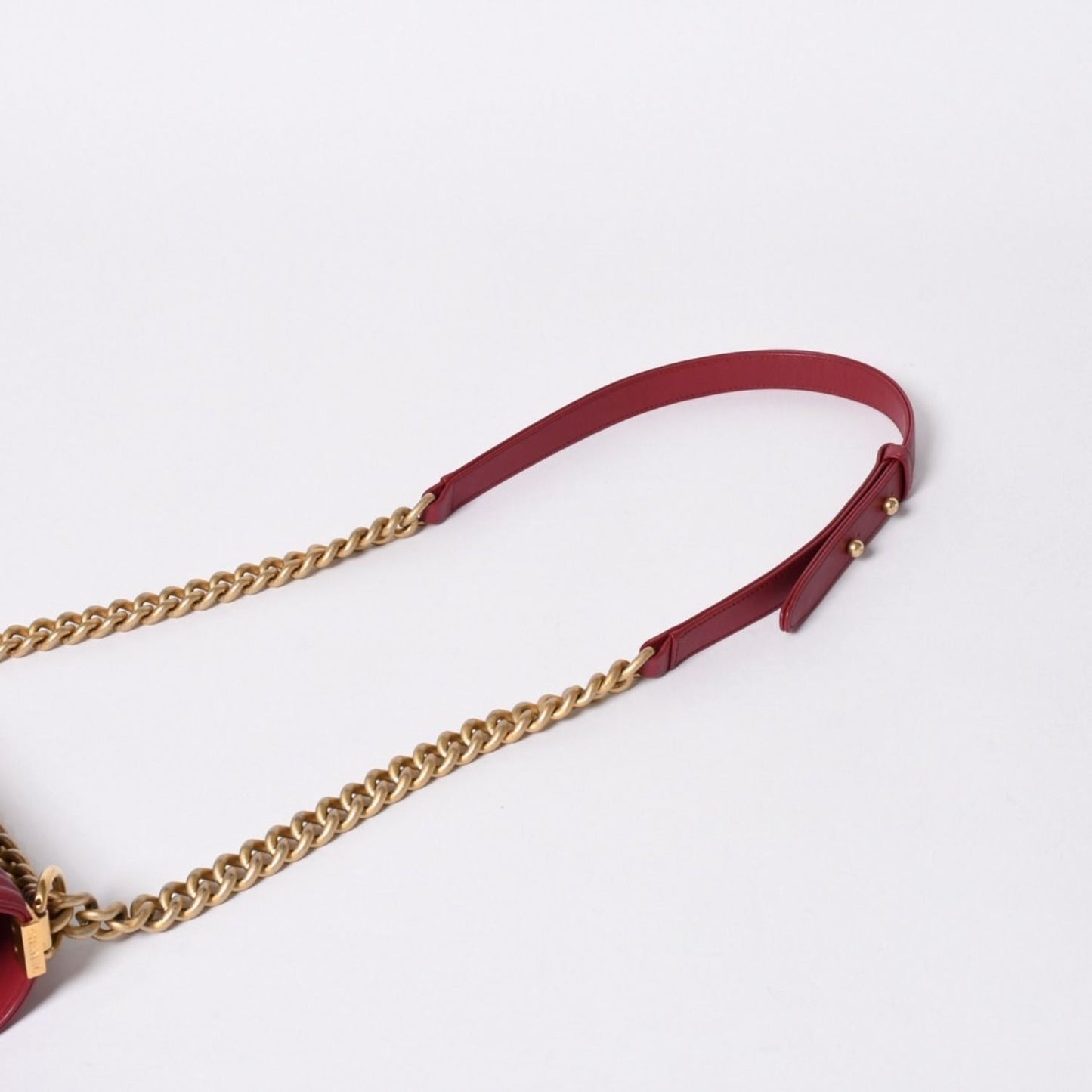 Chanel Boy Chain Shoulder Bag Lambskin CC Logo Pink Gold — view 7