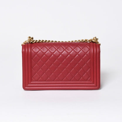Chanel Boy Chain Shoulder Bag Lambskin CC Logo Pink Gold — view 2