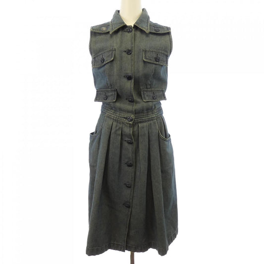 Chanel 01P Vintage Dress Blue